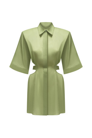 Lime Breeze Shirt Dress #1