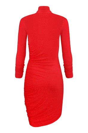 Asymmetric dress Nana red