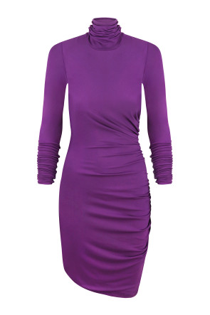 Asymmetric dress Nana purple