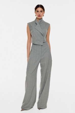 Pin Stripe Wide Pants #1