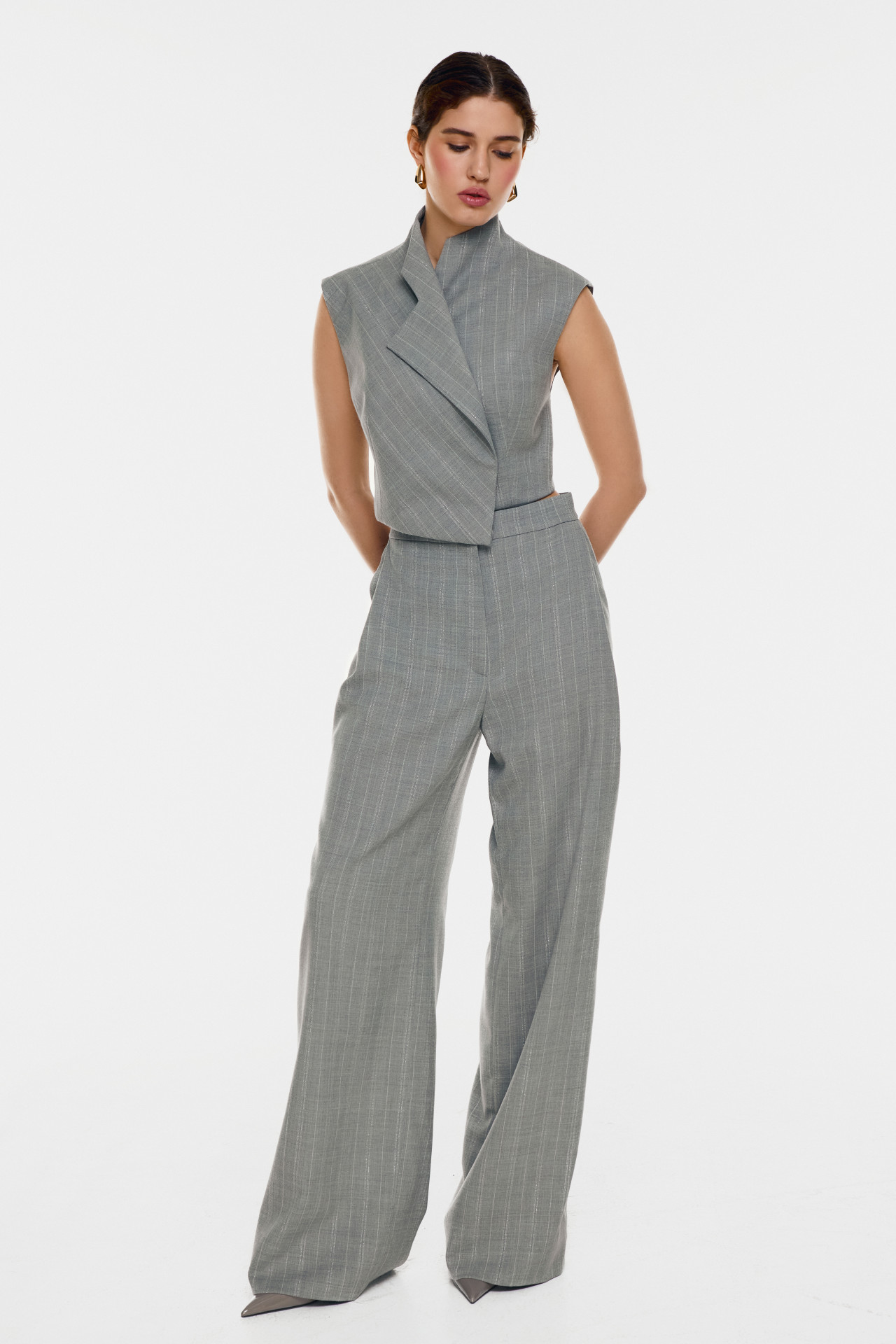 Pin Stripe Wide Pants