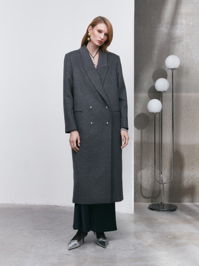 Gray wool coat