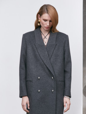 Gray wool coat