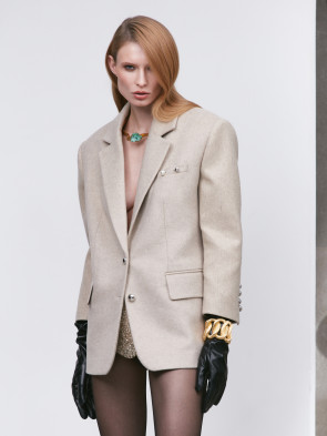 Double-breasted jacket Beige