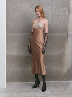 Silk dress midi Shimmer