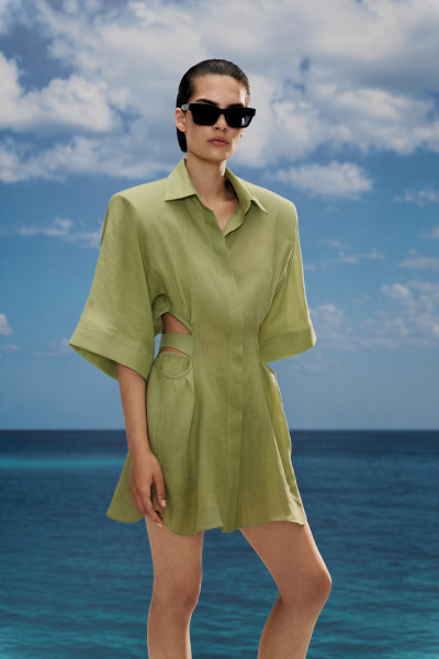 Lime Breeze Shirt Dress #6