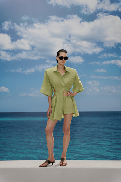Lime Breeze Shirt Dress #3