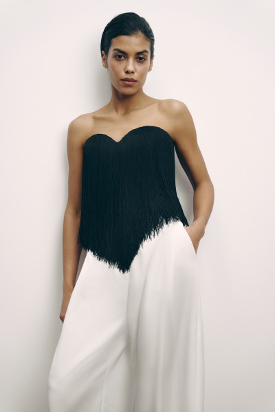 Satin Barrel Trousers Ivory #5