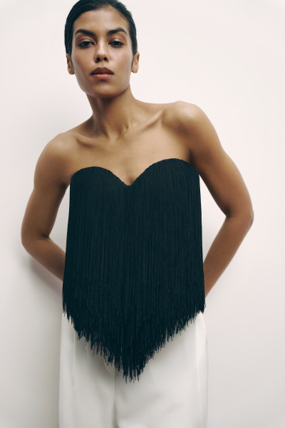 Fringe Corset Black #2