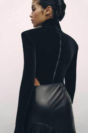 Velvet Sculpt Bodysuit Black #2