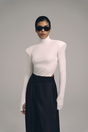 Velvet Sculpt Bodysuit Ivory #2