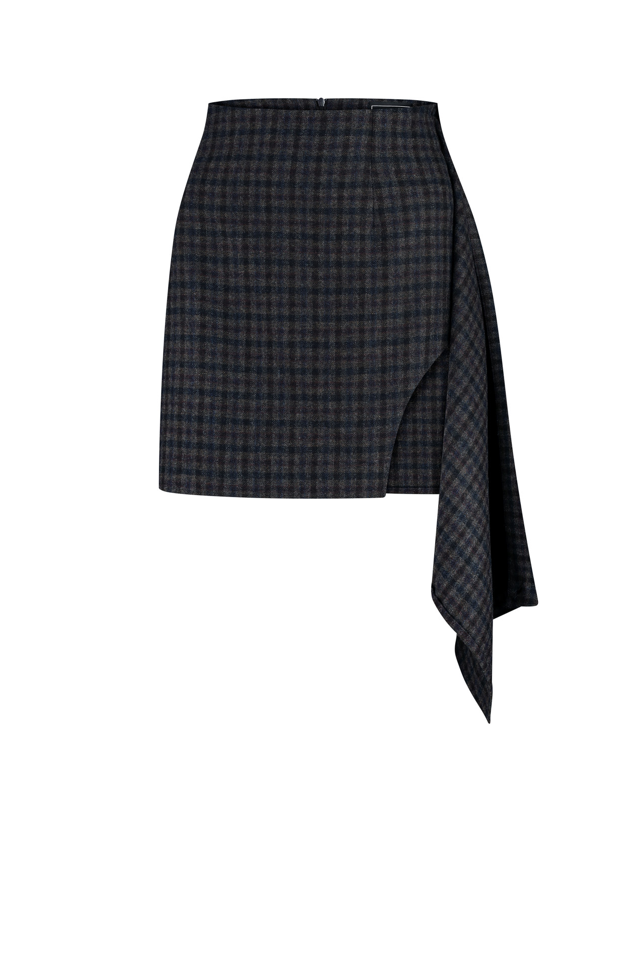 TAIL Mini Skirt in Check Wool