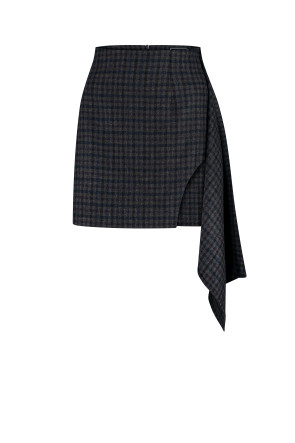 TAIL Mini Skirt in Check Wool #1