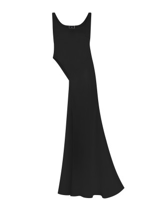 Black asymmetrical tunic