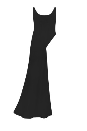 Black asymmetrical tunic