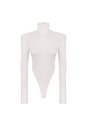 Velvet Sculpt Bodysuit Ivory #1