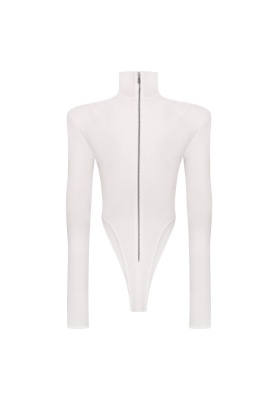 Velvet Sculpt Bodysuit Ivory #4