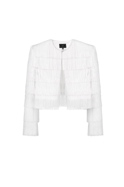 Snow Fringe Cape Jacket #2