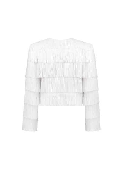 Snow Fringe Cape Jacket #4