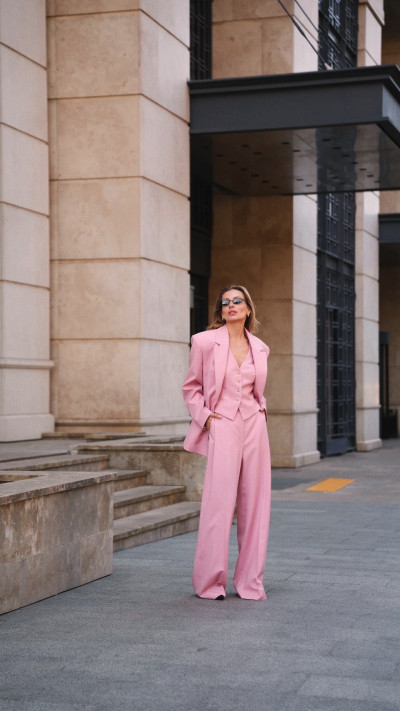 Pink Palazzo Trousers #5