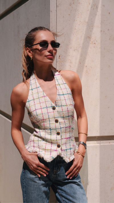 Chaleco Candy Tweed Vest #2