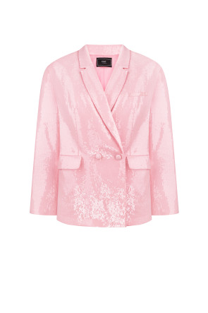 Baby Pink Sequin Blazer #1
