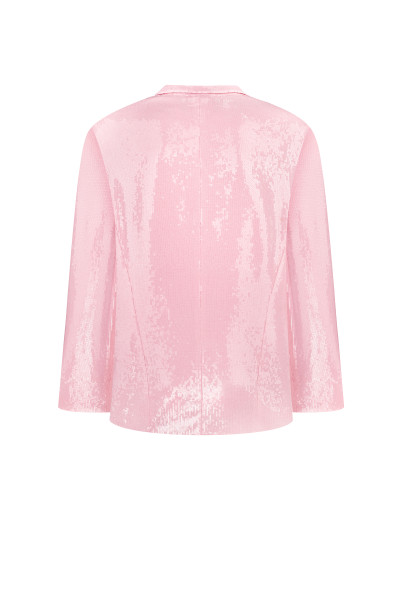 Baby Pink Sequin Blazer #5