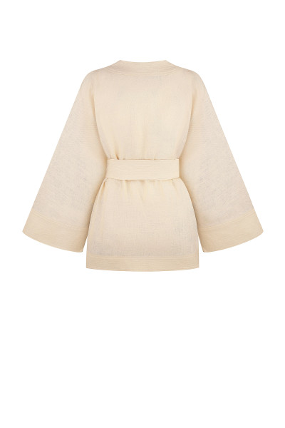 Linen suit cream