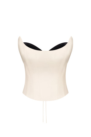 Ivory silk corset #2