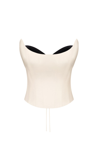Ivory Silk Corset #2