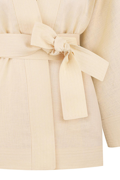 Linen suit cream