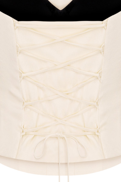 Ivory Silk Corset #6