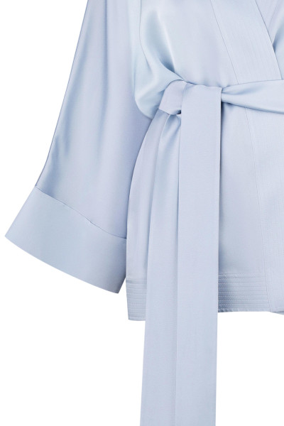 Silk kimono with elastane pastel blue