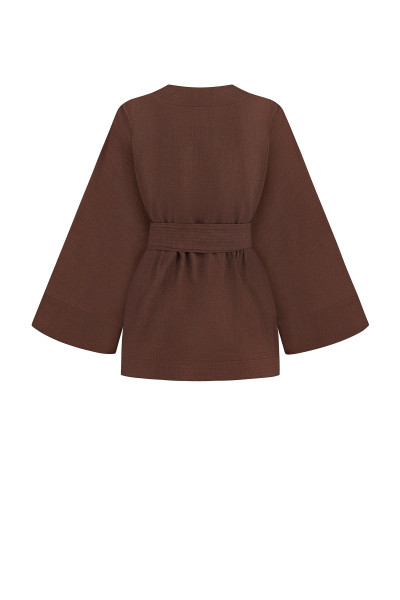 Linen suit chocolate