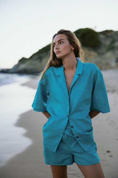 Linen Suit Wave Glacé #4