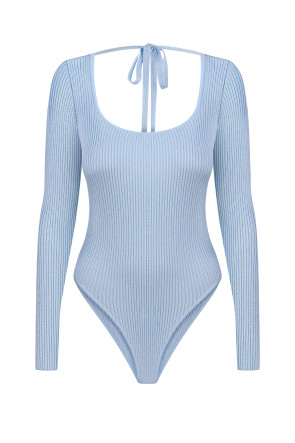 Blueberry Soft Rib Bodysuit #1