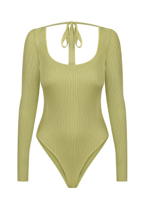 Matcha Soft Rib Bodysuit #1