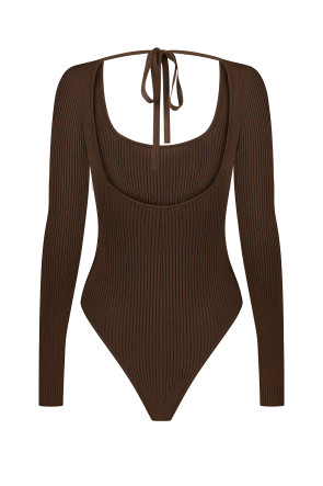 Choco Soft Rib Bodysuit #2