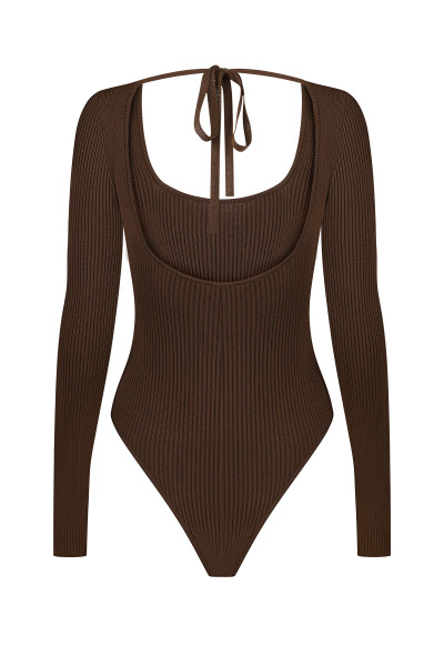 Choco Soft Rib Bodysuit #2