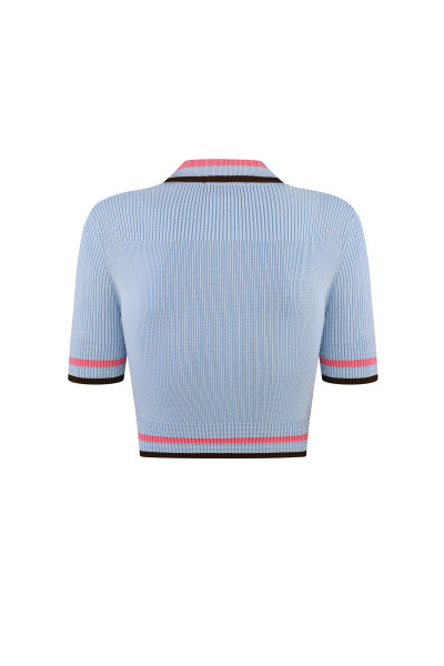 Blueberry Stripe Knit Suit #6