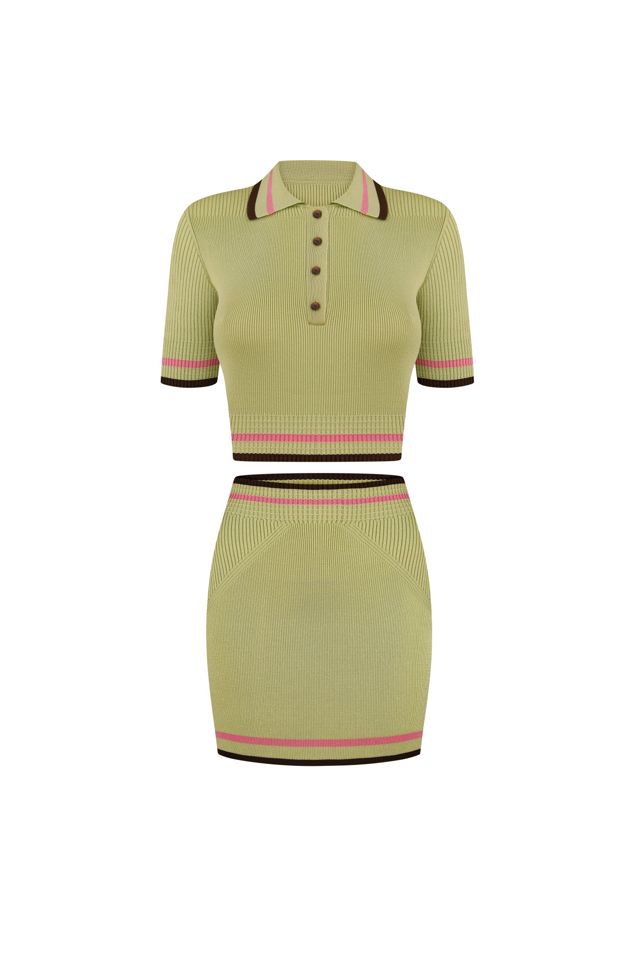 Traje de punto Matcha Cream