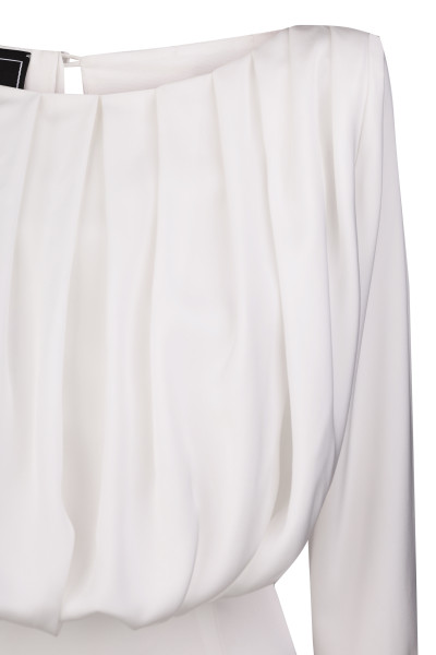 White Pleated Mini Dress #6