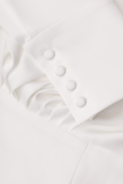 White Pleated Mini Dress #8
