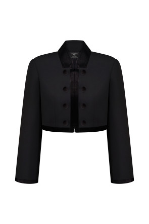 Black jacket with velour #1