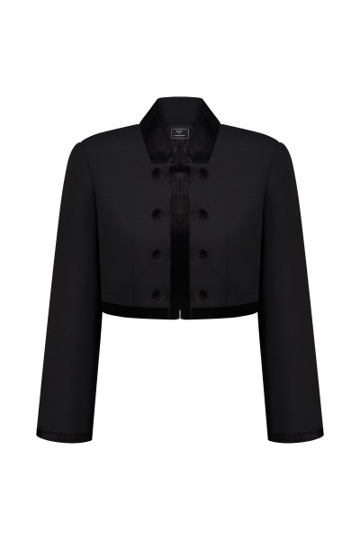 Black Jacket With Velour #1