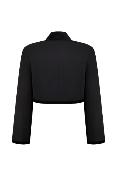 Black Jacket With Velour #4
