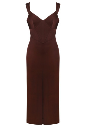 Silk dress Kate chocolate