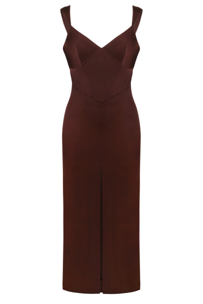 Silk dress Kate chocolate