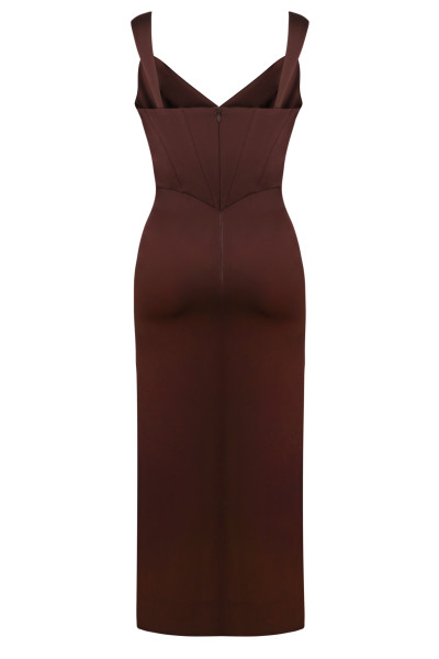 Silk dress Kate chocolate