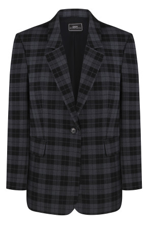 Oversized jacket scottish pattern